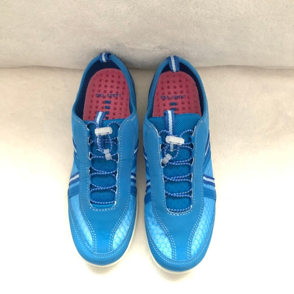 NWT Lands End sz 8 Water Shoes Blue & Pink - Picture 2 of 8